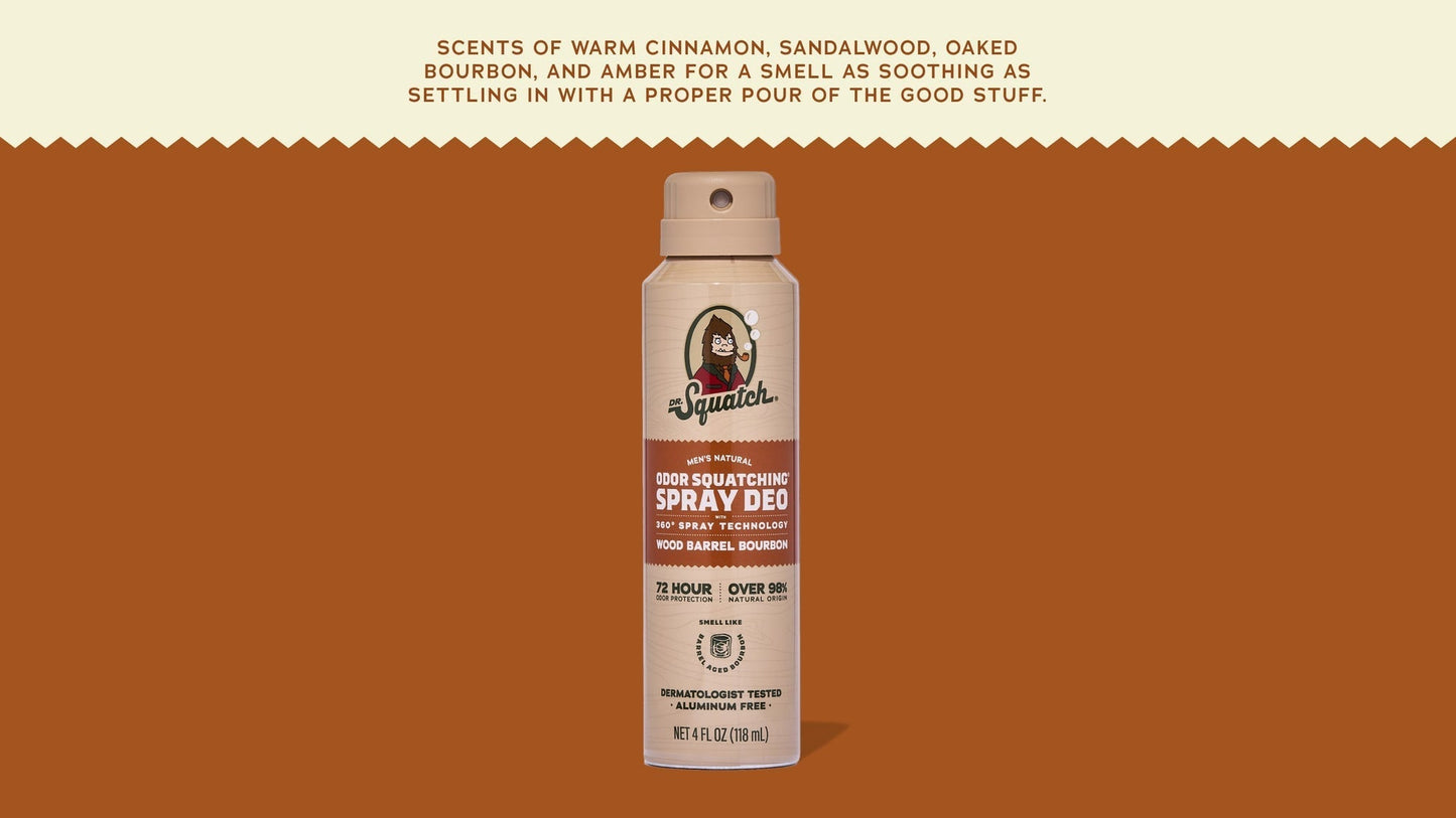 WOOD BARREL BOURBON SPRAY DEODORANT - US 8400